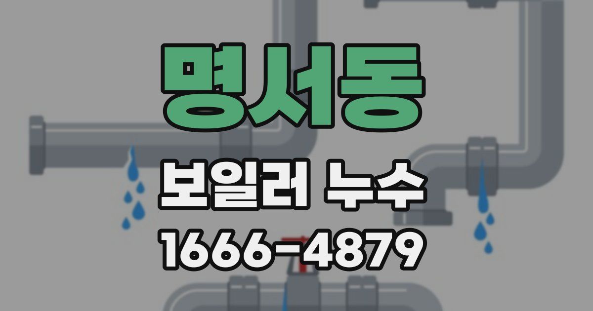 명서동 보일러 누수