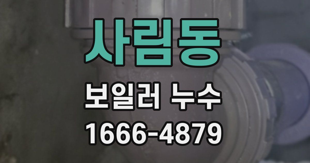 사림동 보일러 누수