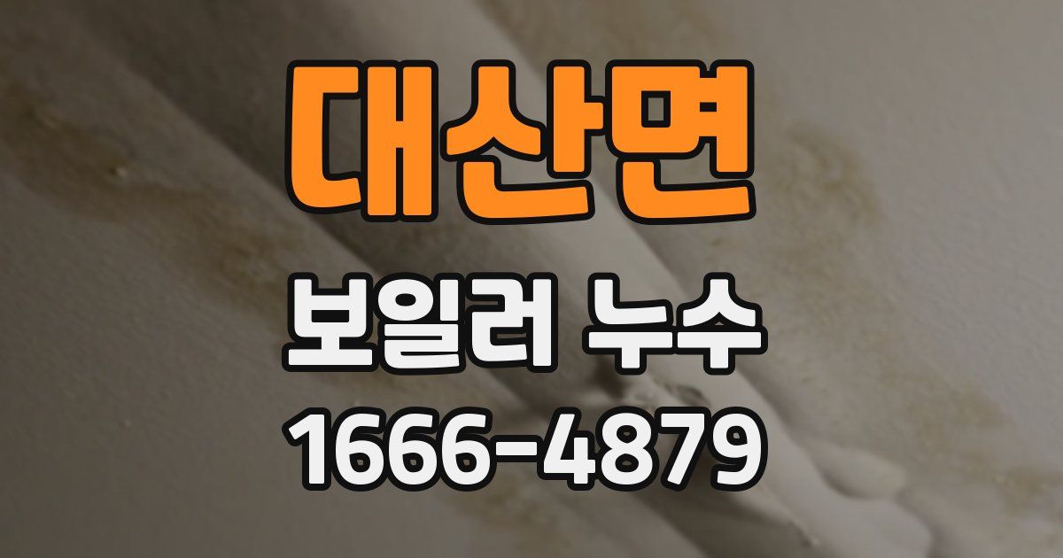 대산면 보일러 누수