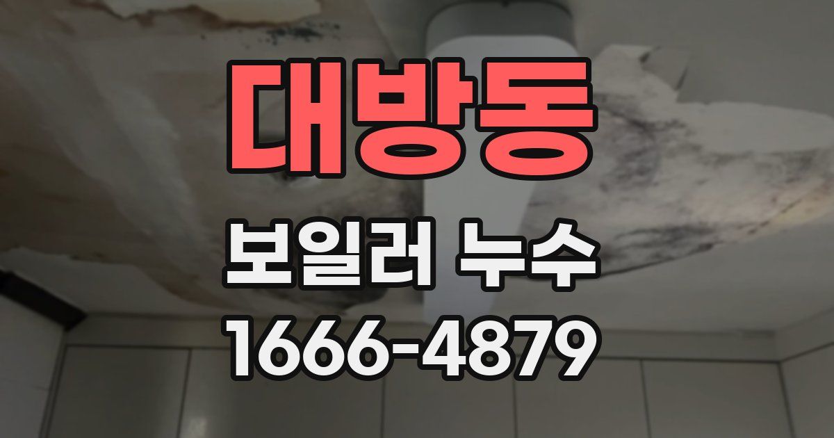 대방동 보일러 누수