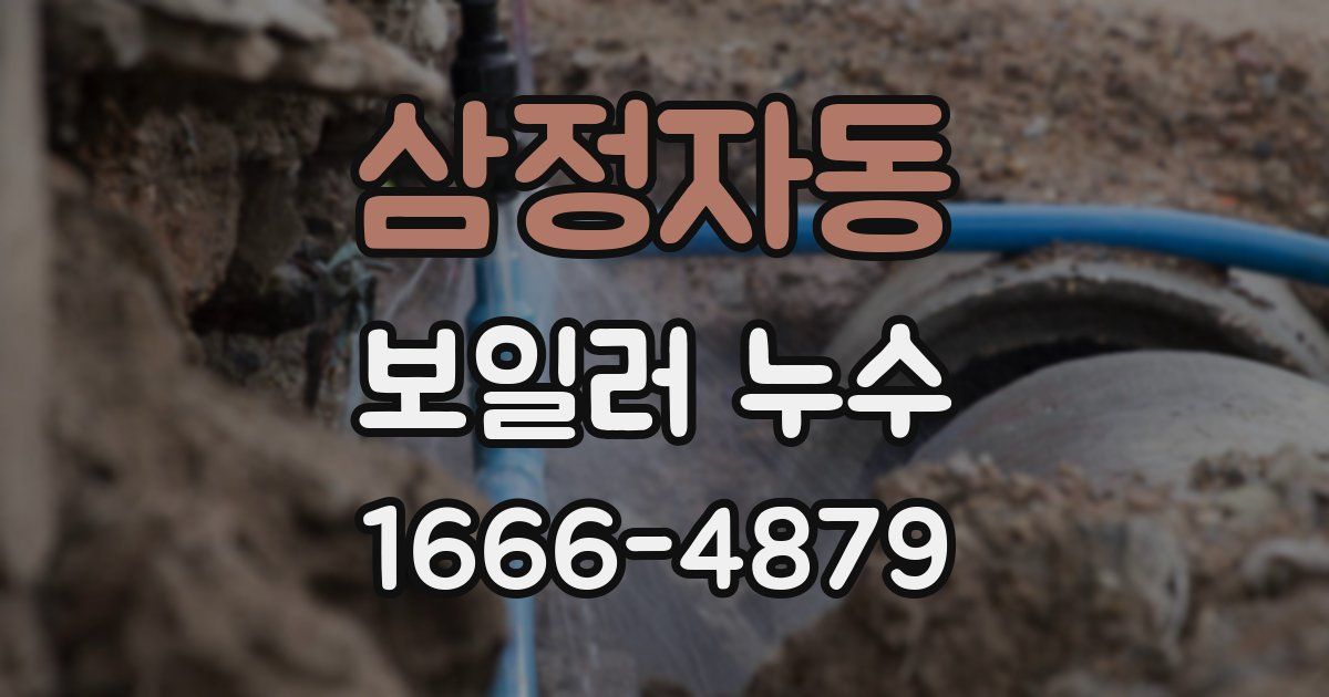 삼정자동 보일러 누수