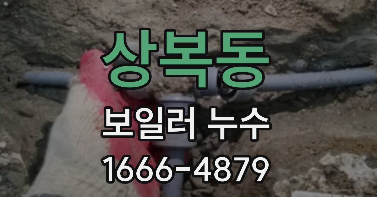 상복동 보일러 누수