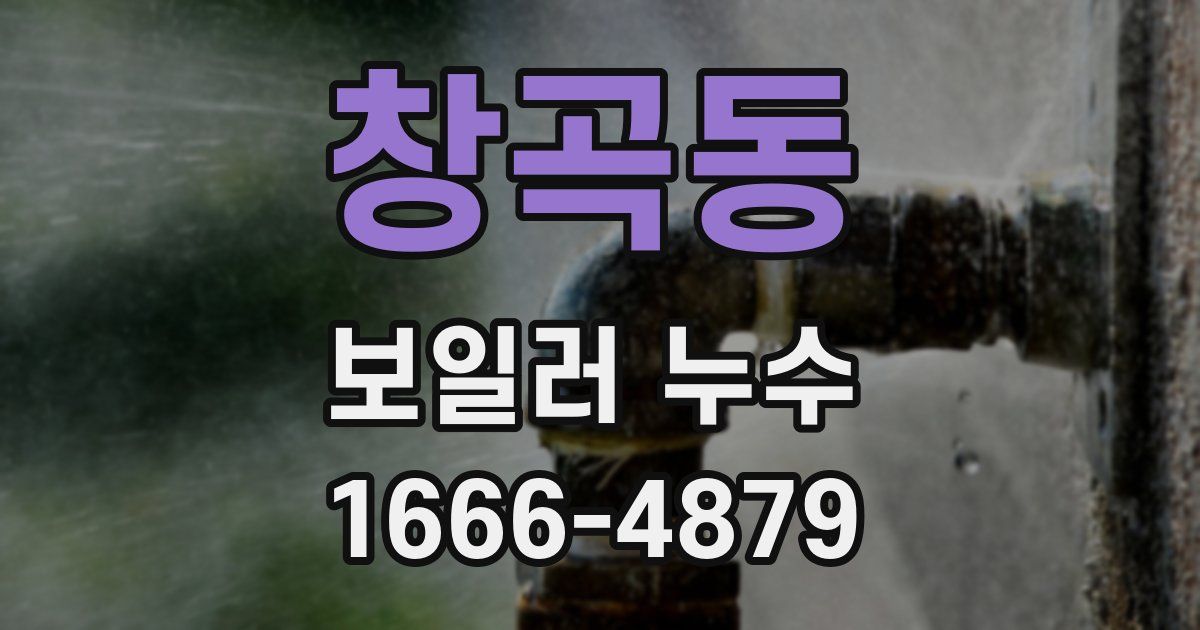 창곡동 보일러 누수