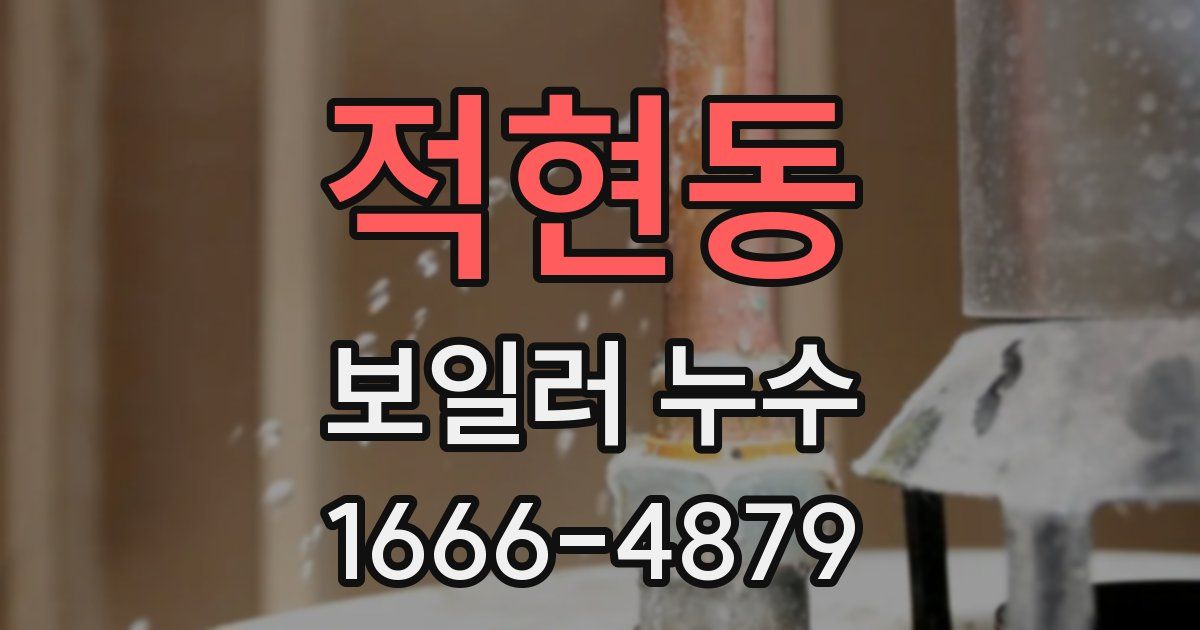 적현동 보일러 누수