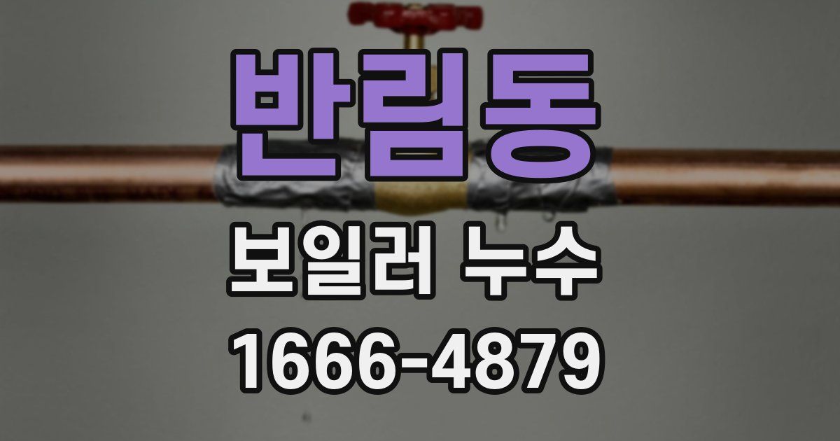 반림동 보일러 누수