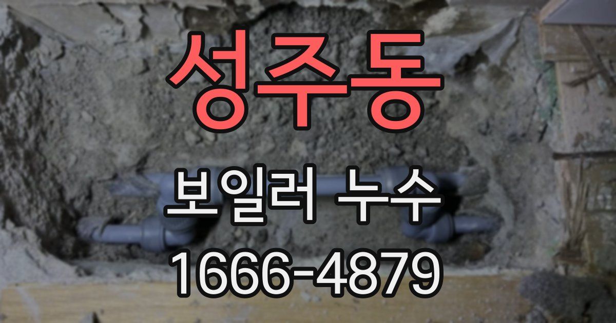 성주동 보일러 누수