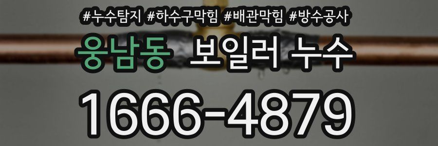 웅남동 보일러 누수