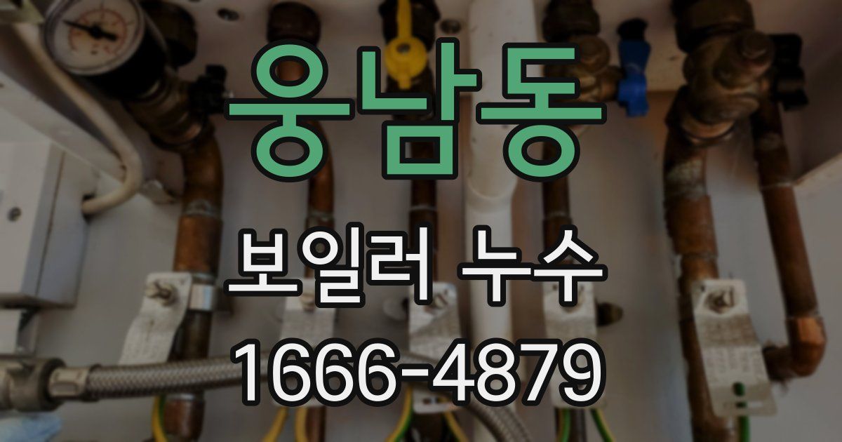 웅남동 보일러 누수