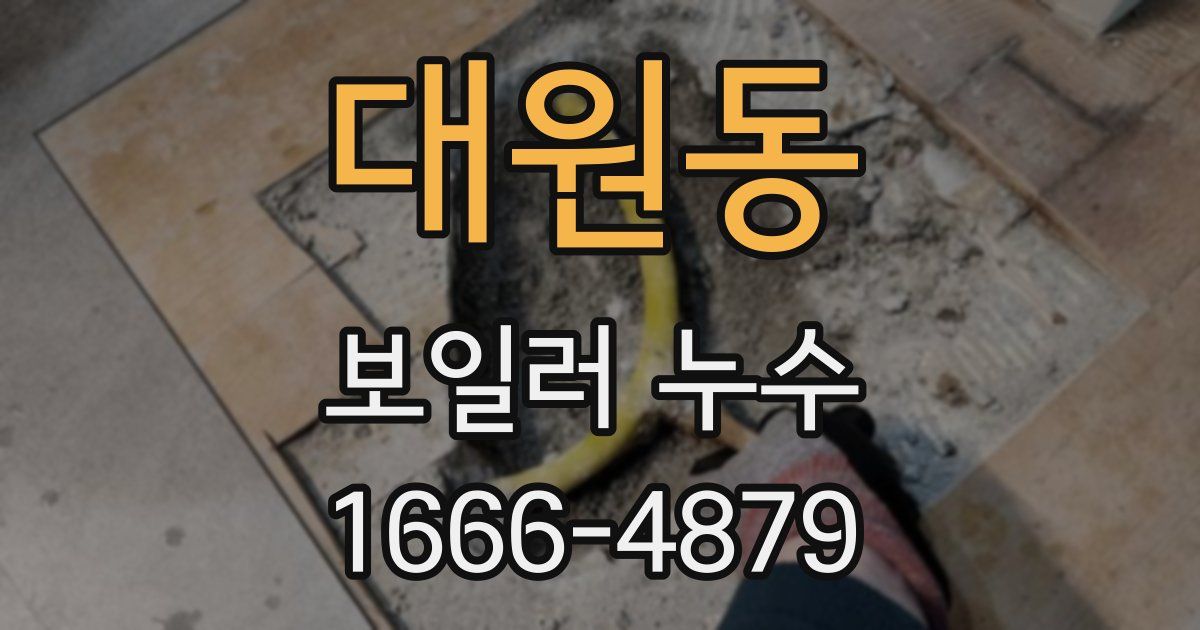 대원동 보일러 누수