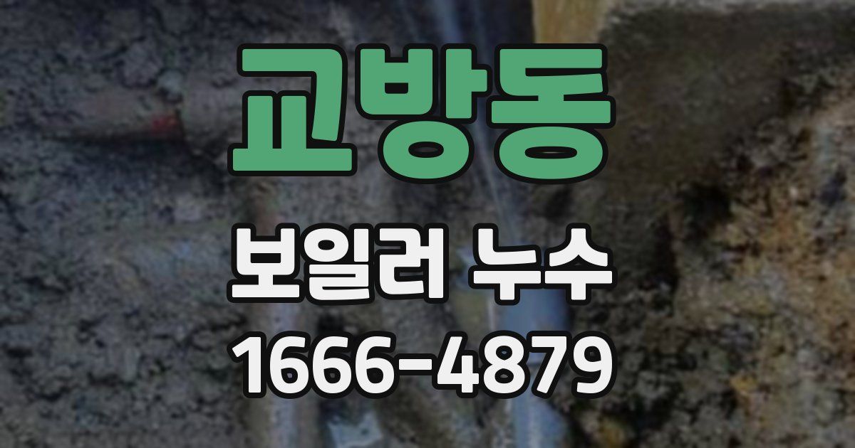 교방동 보일러 누수