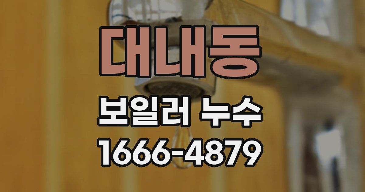 대내동 보일러 누수
