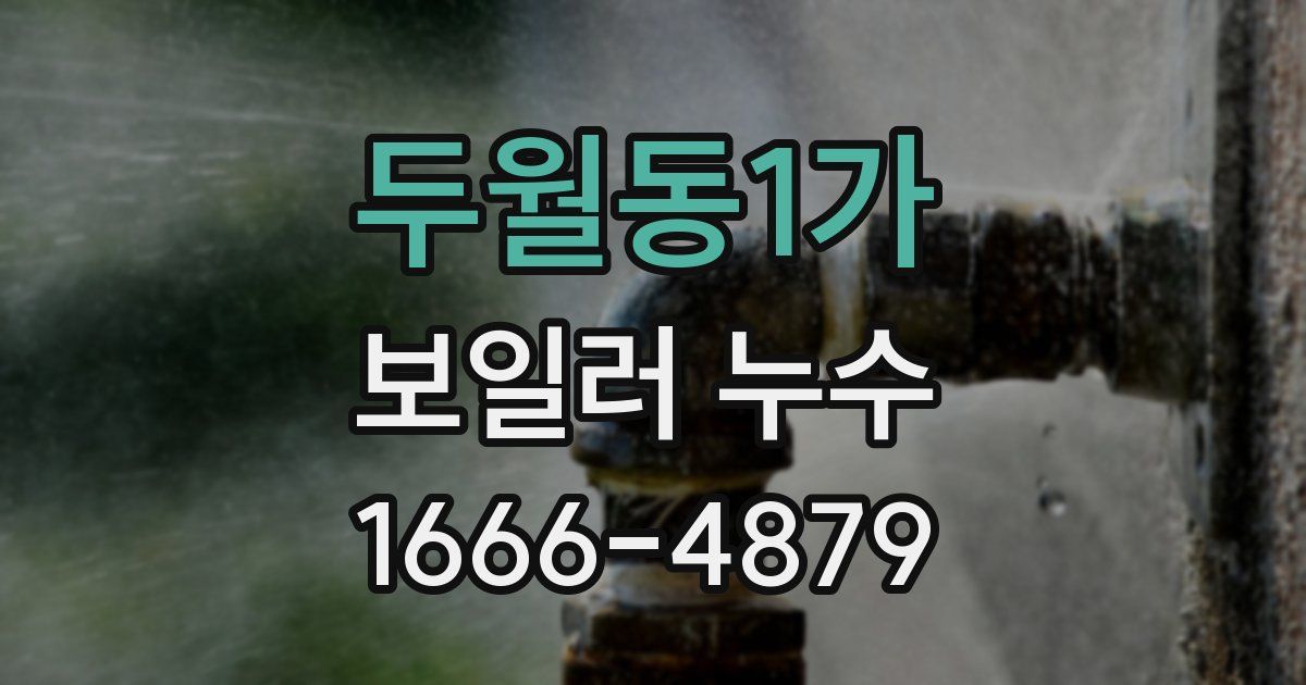 두월동1가 보일러 누수
