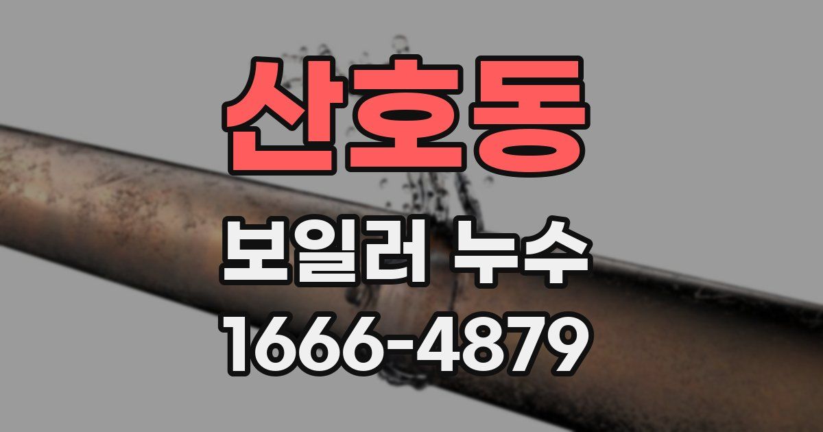 산호동 보일러 누수