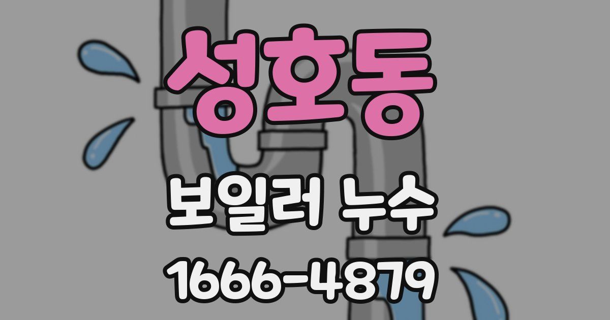 성호동 보일러 누수
