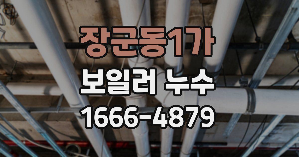 장군동1가 보일러 누수