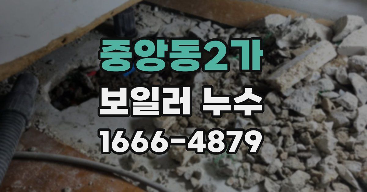 중앙동2가 보일러 누수