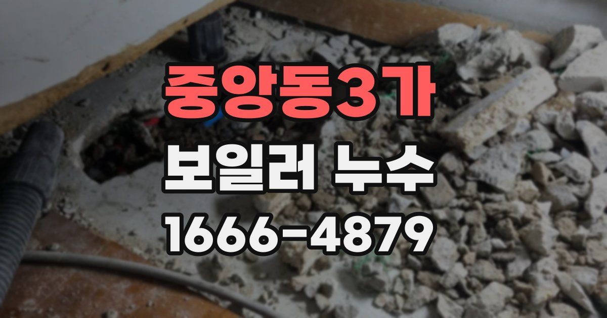 중앙동3가 보일러 누수