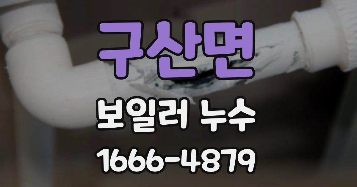 구산면 보일러 누수