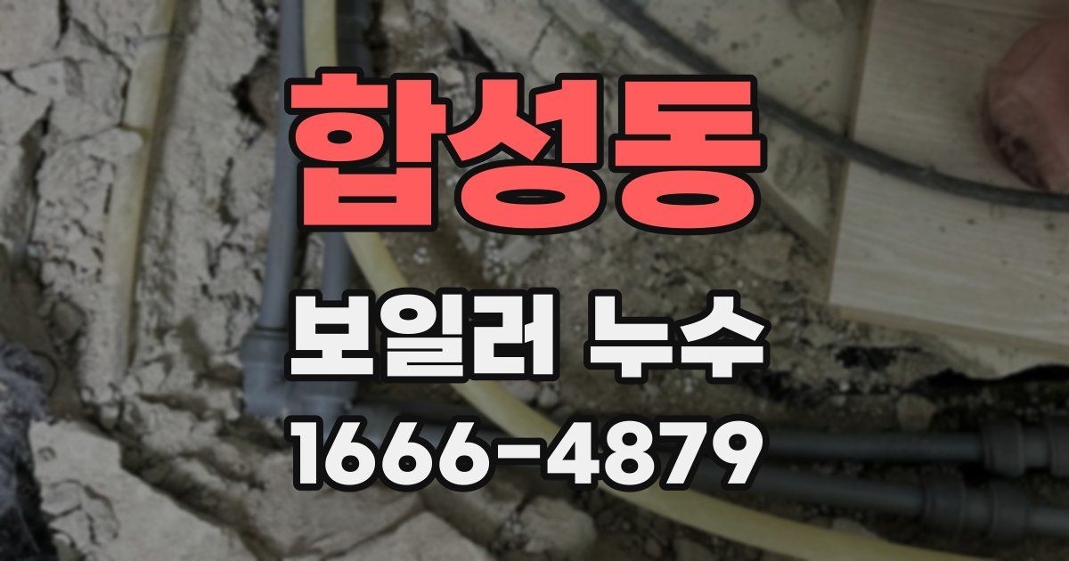 합성동 보일러 누수