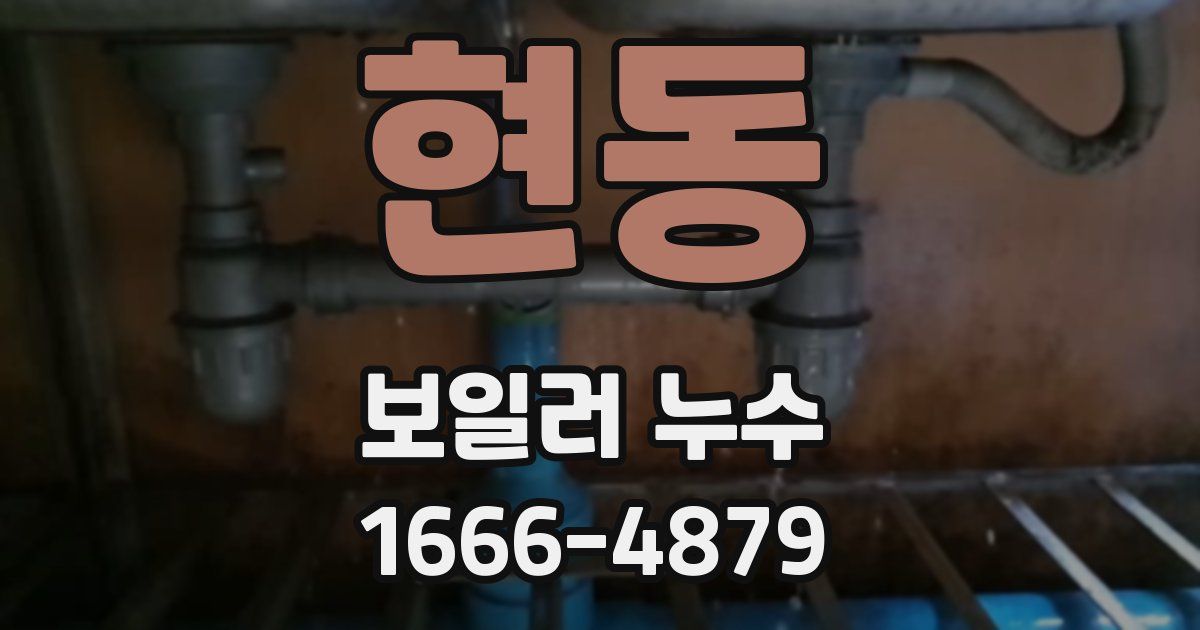 현동 보일러 누수