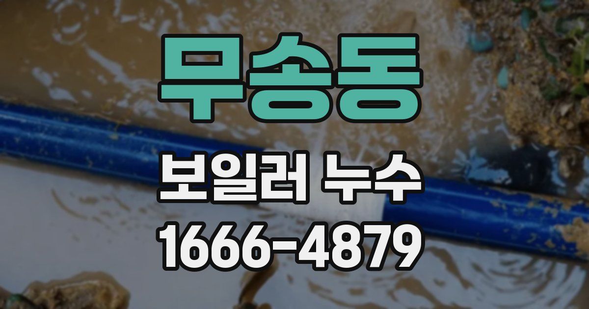 무송동 보일러 누수
