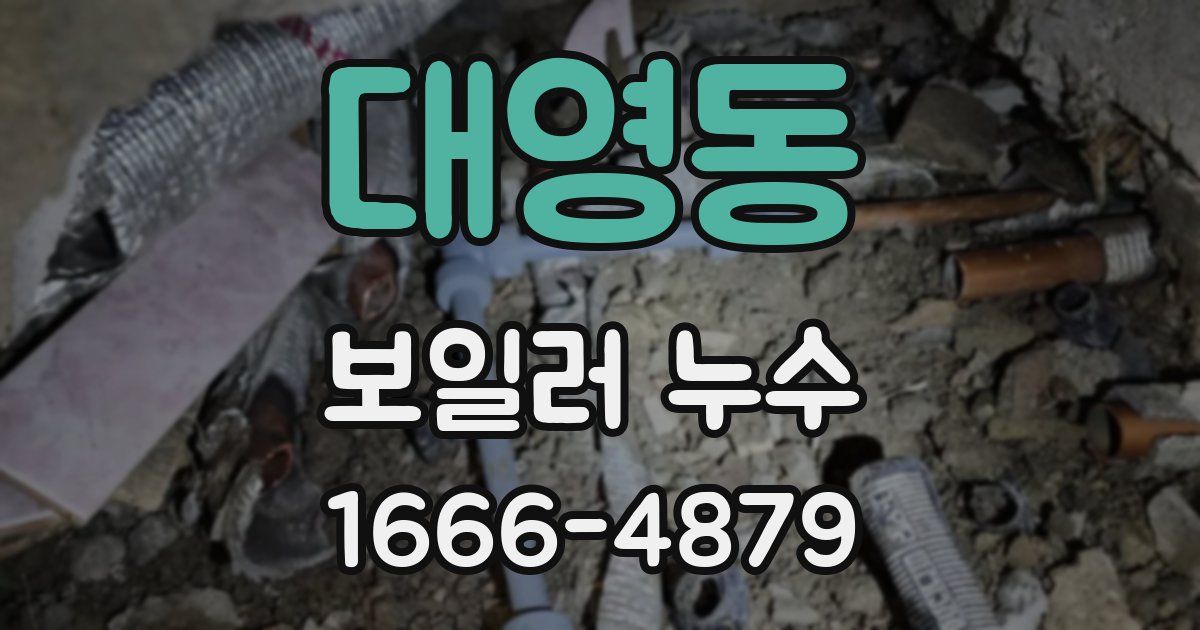 대영동 보일러 누수