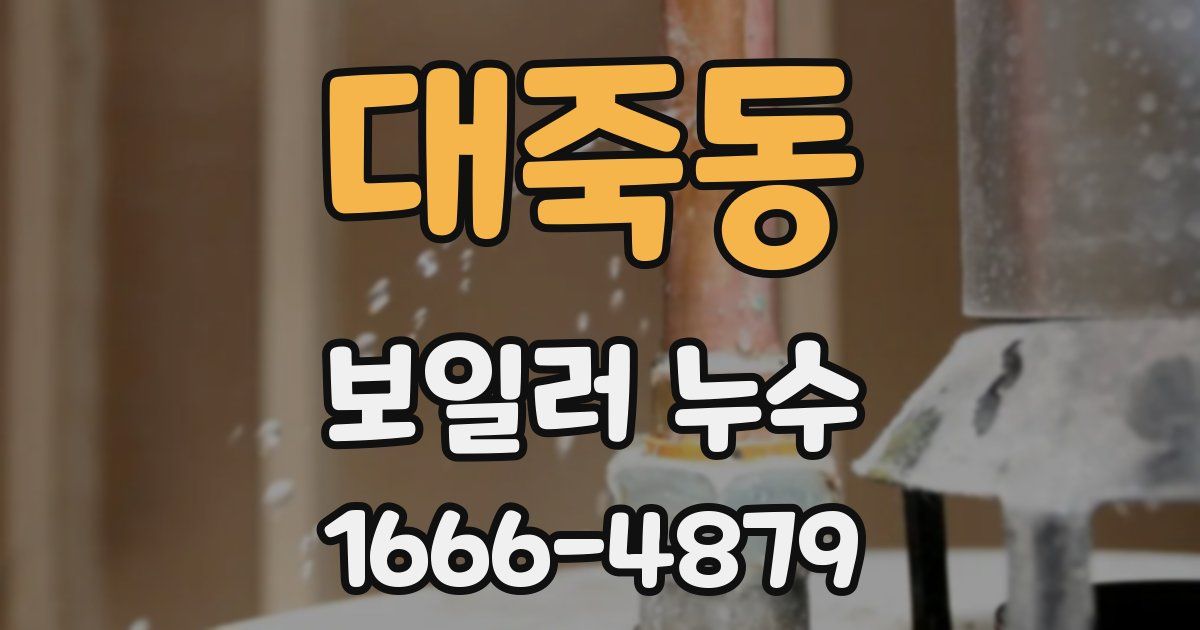 대죽동 보일러 누수
