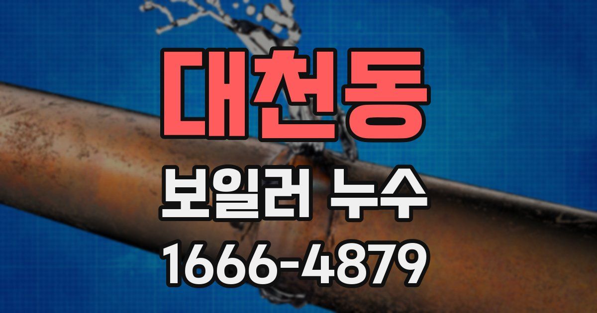 대천동 보일러 누수
