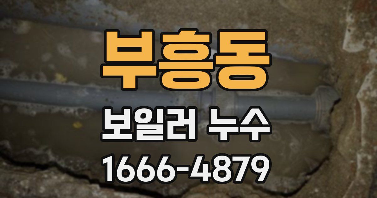 부흥동 보일러 누수