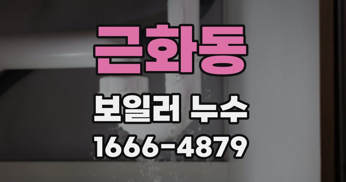근화동 보일러 누수