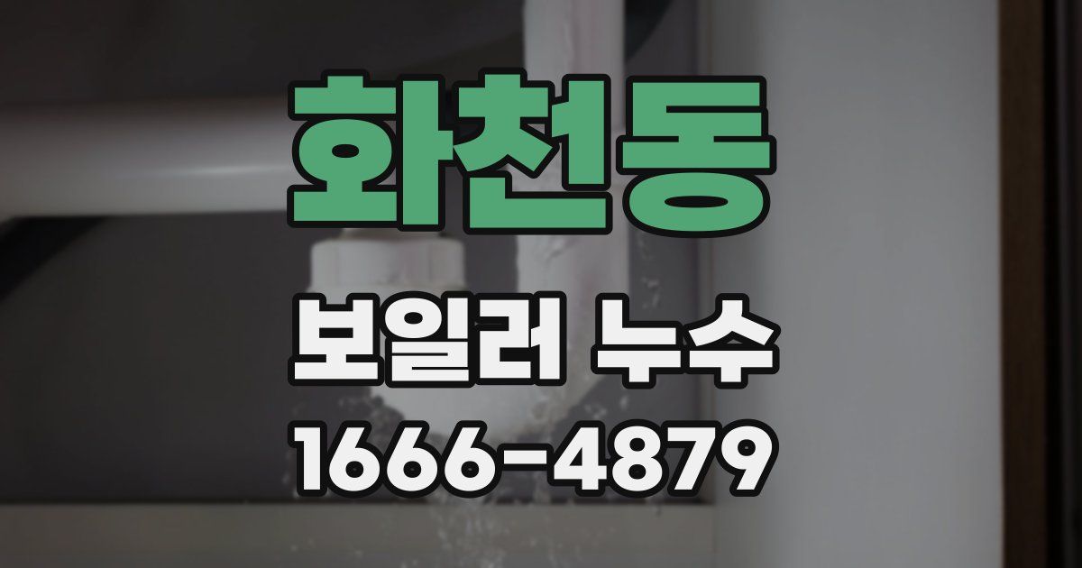 화천동 보일러 누수