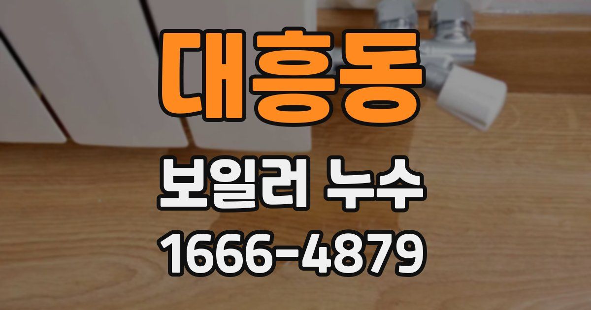 대흥동 보일러 누수