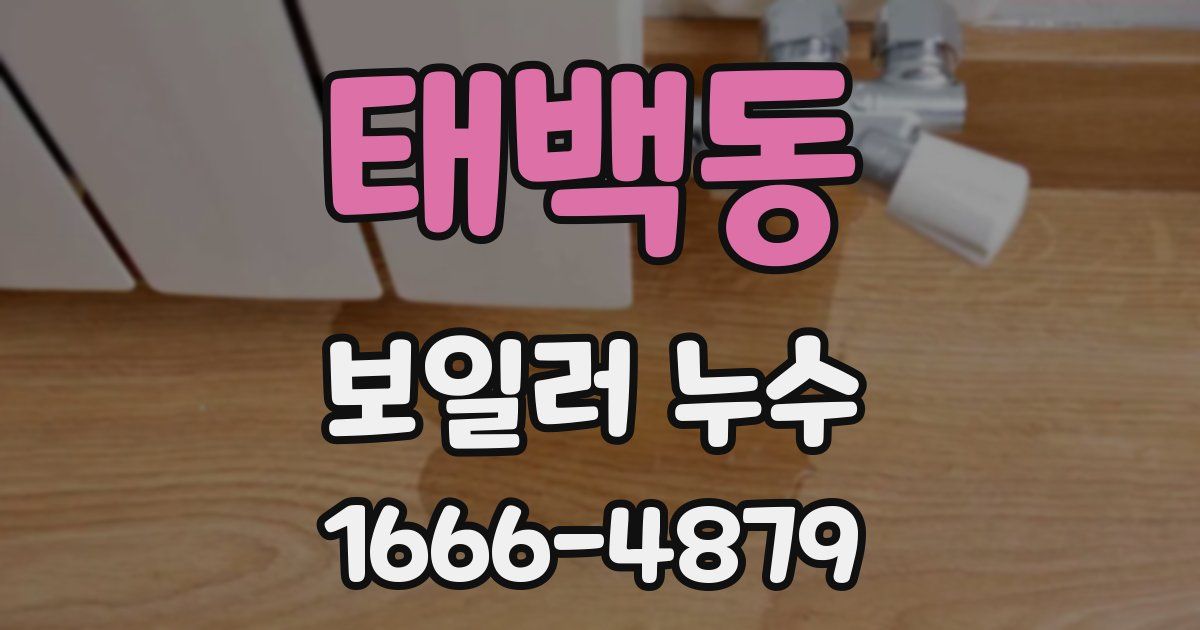 태백동 보일러 누수