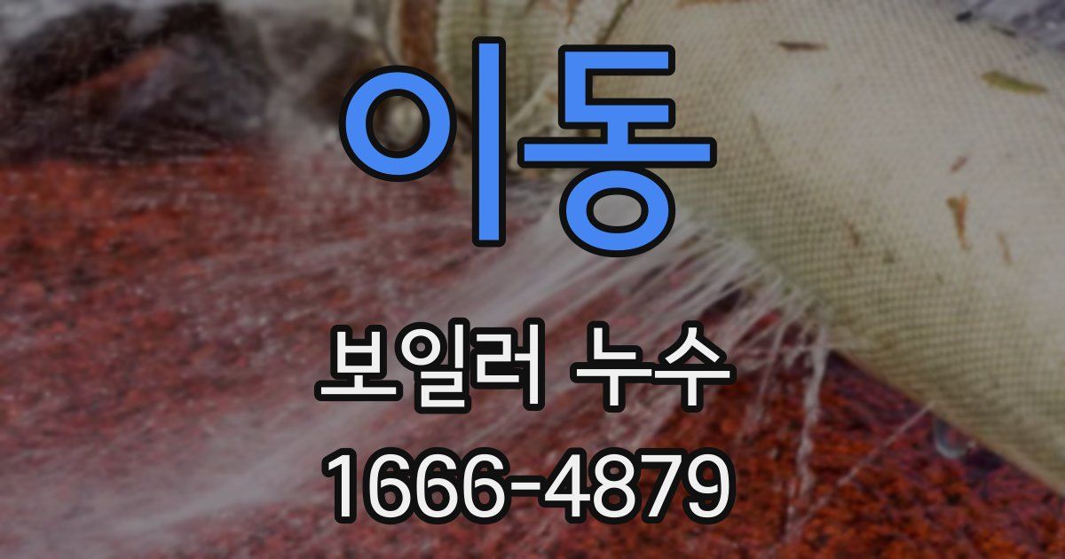 이동 보일러 누수