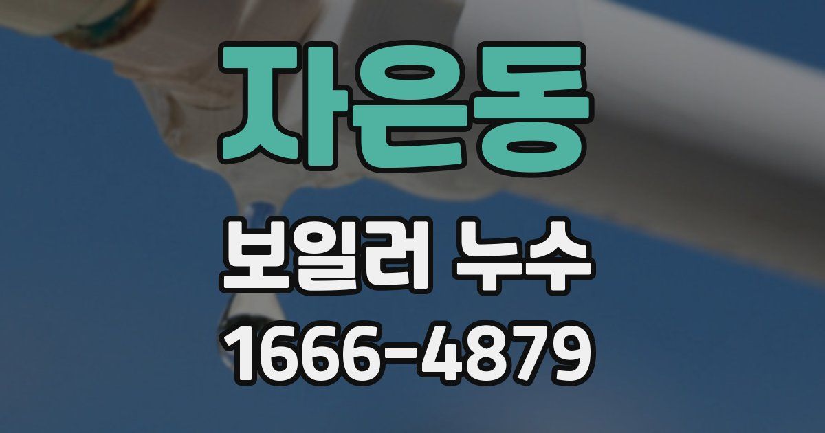 자은동 보일러 누수