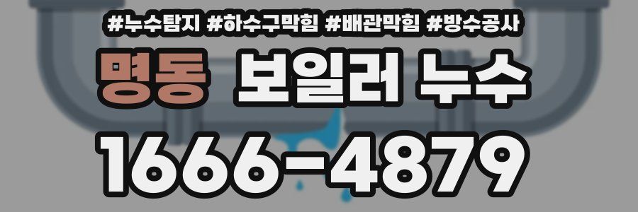 명동 보일러 누수