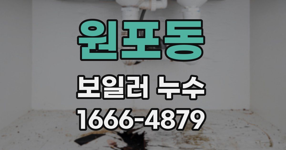 원포동 보일러 누수