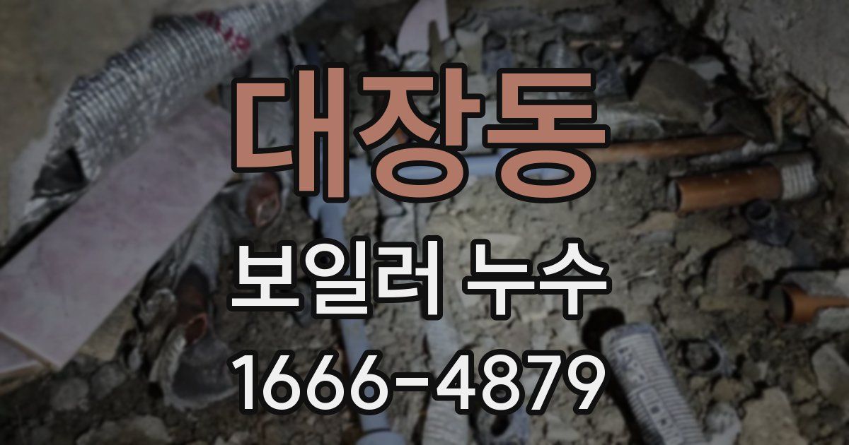 대장동 보일러 누수