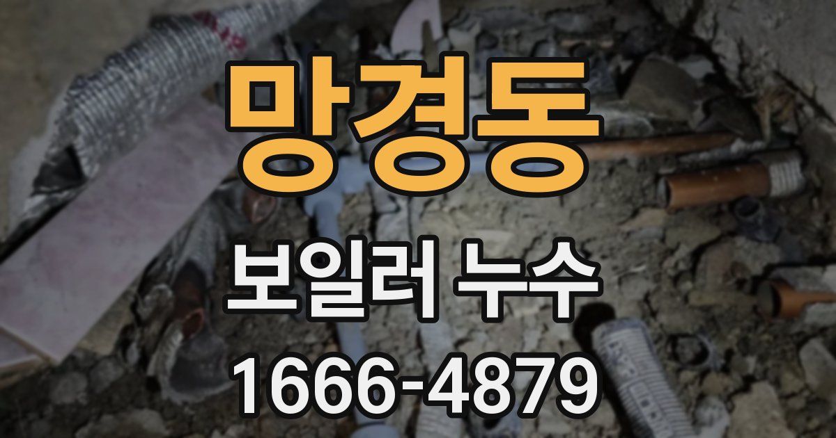 망경동 보일러 누수