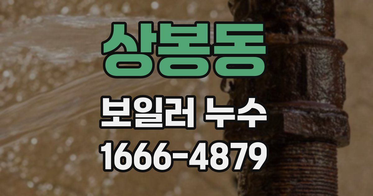 상봉동 보일러 누수