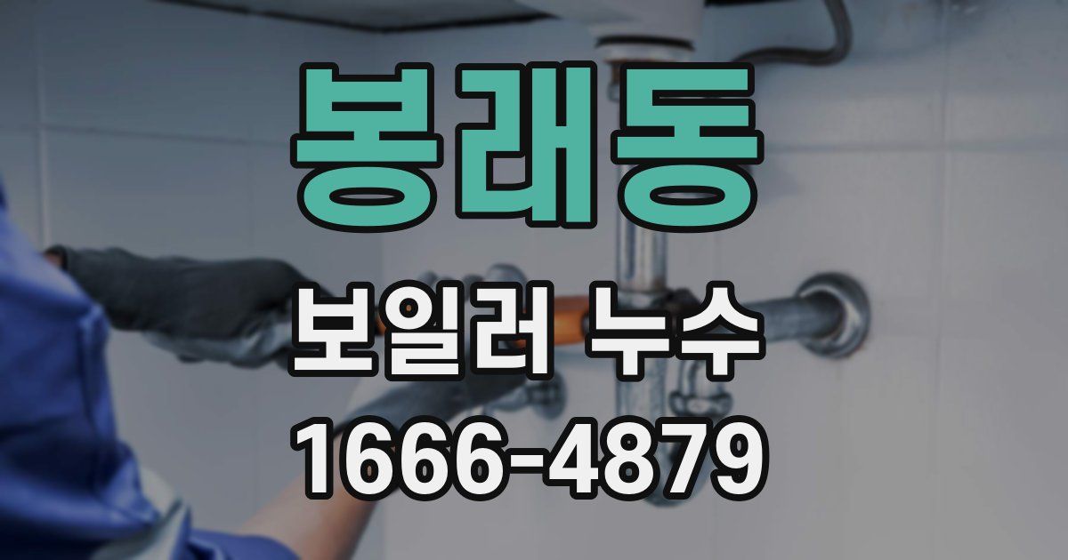 봉래동 보일러 누수
