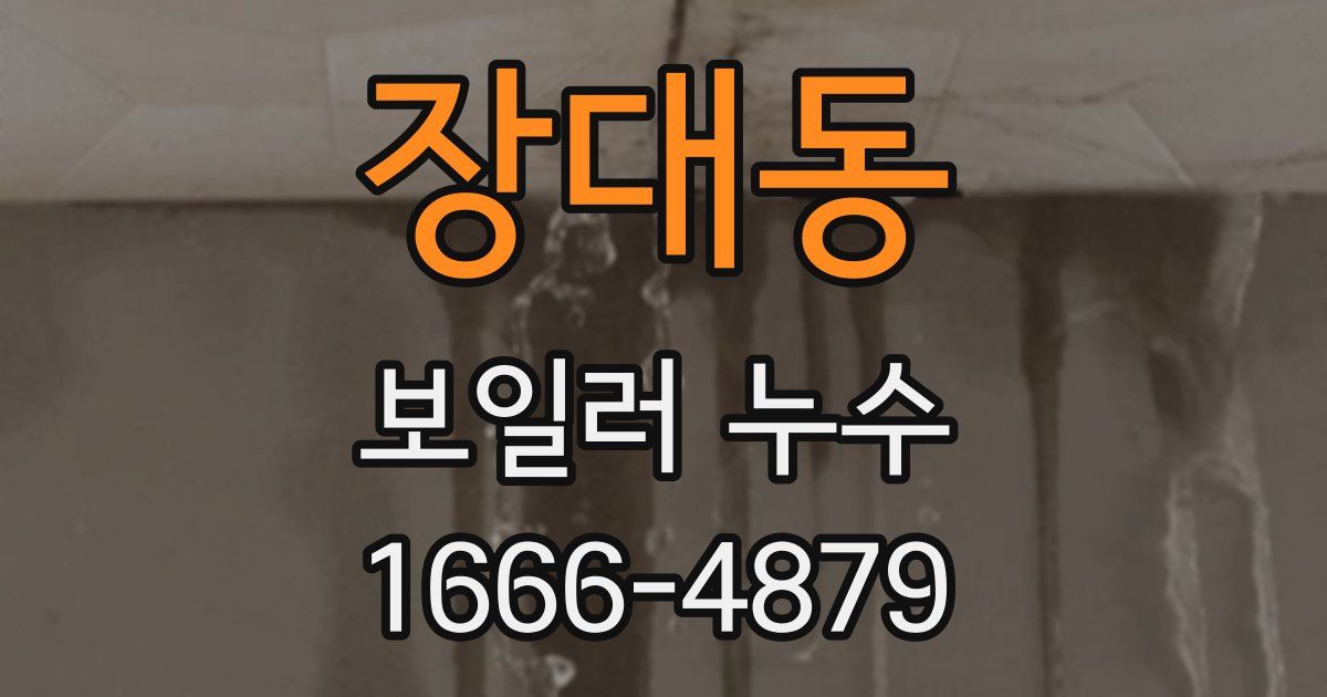 장대동 보일러 누수