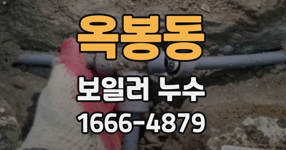 옥봉동 보일러 누수
