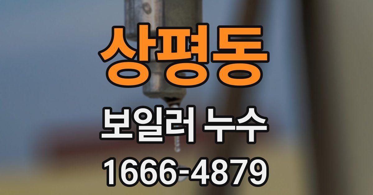 상평동 보일러 누수