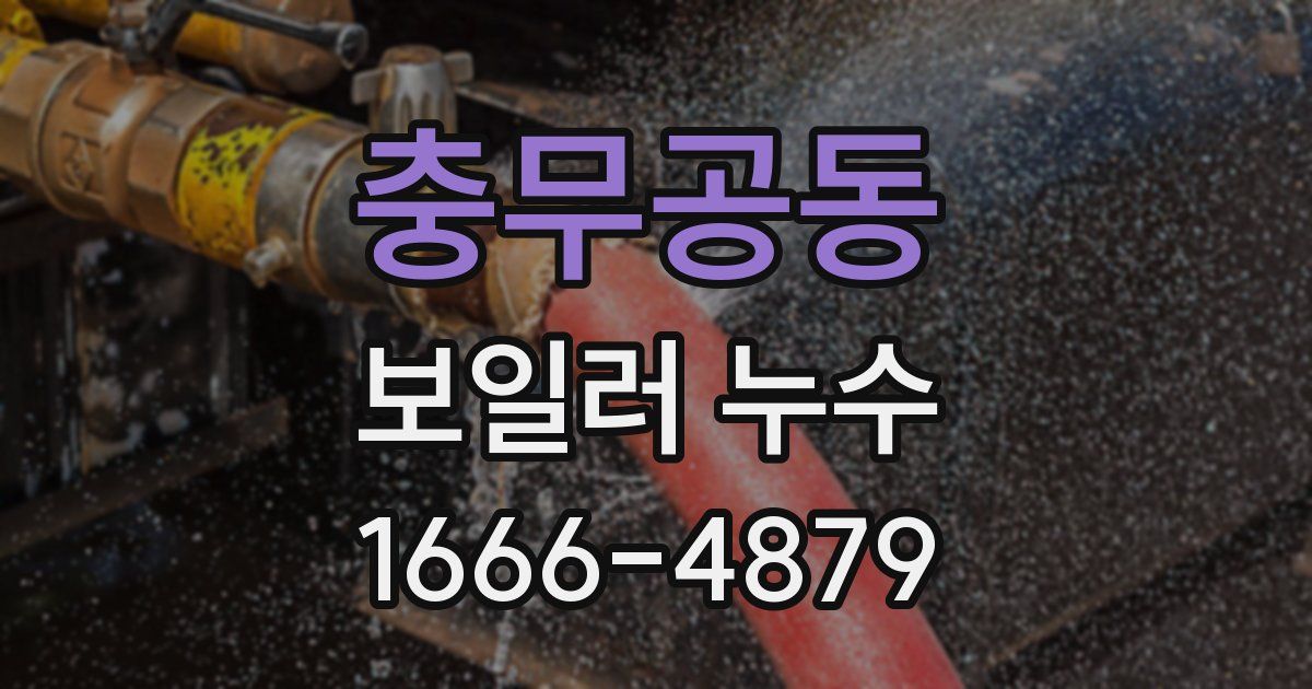 충무공동 보일러 누수