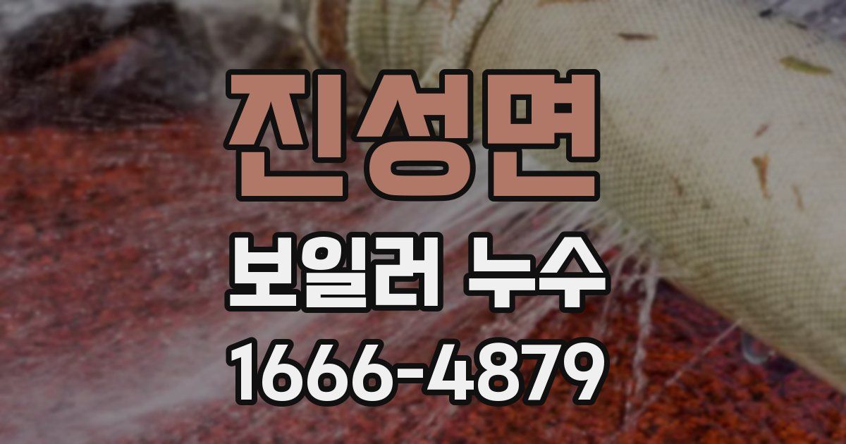 진성면 보일러 누수