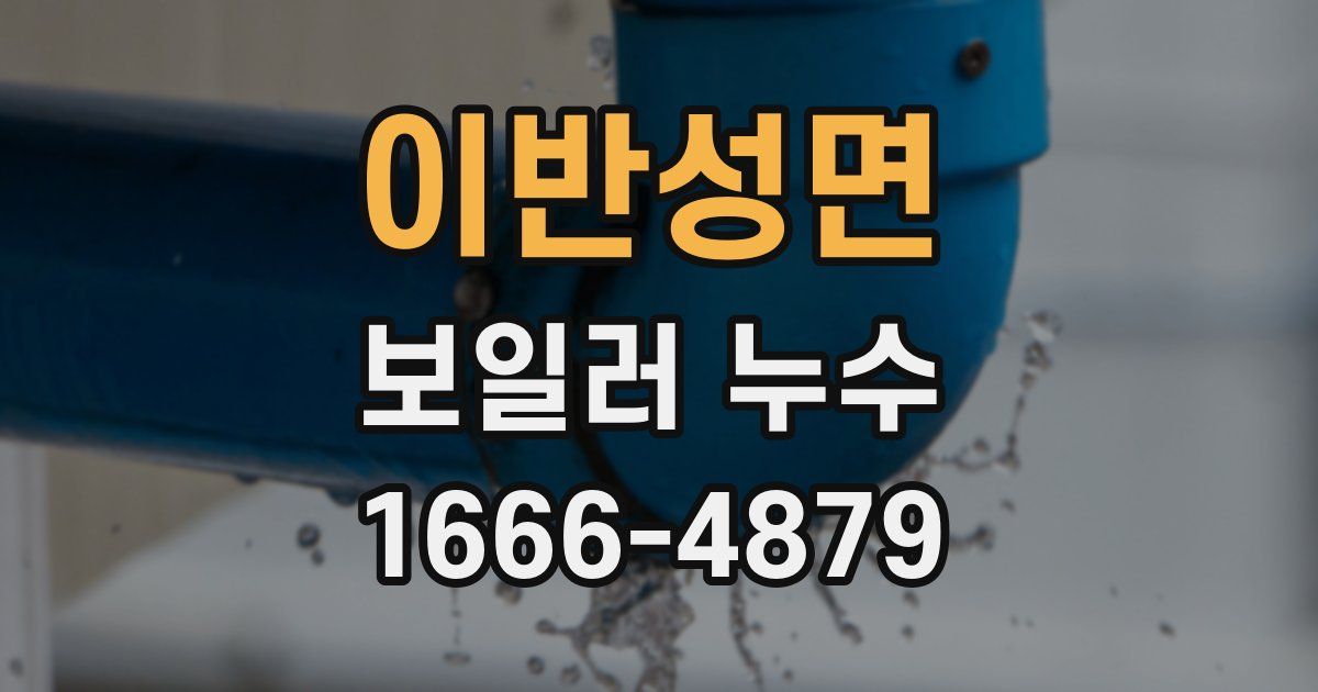 이반성면 보일러 누수