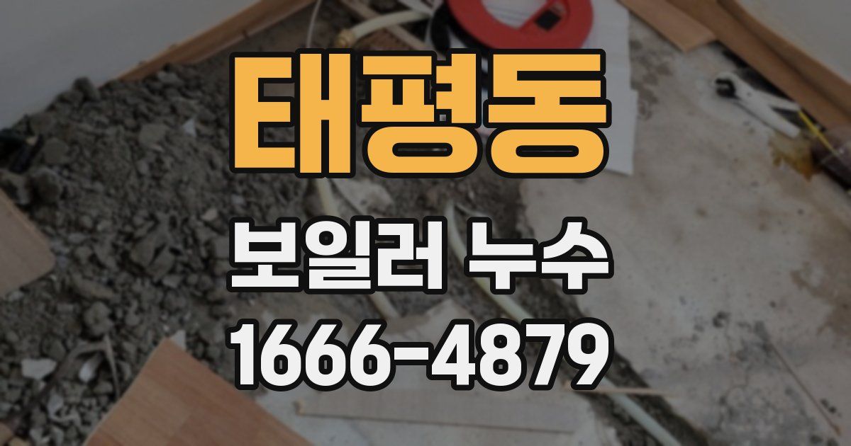 태평동 보일러 누수