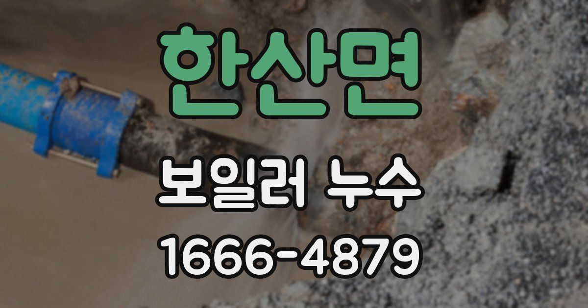 한산면 보일러 누수