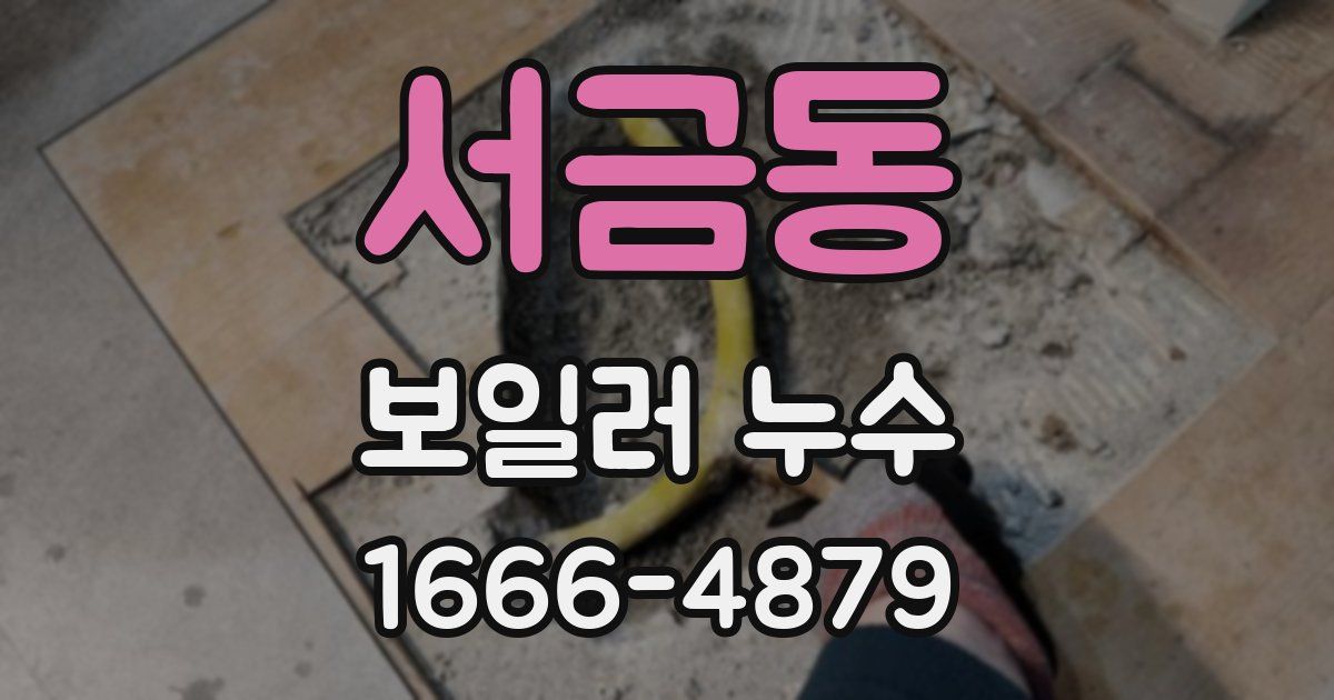 서금동 보일러 누수